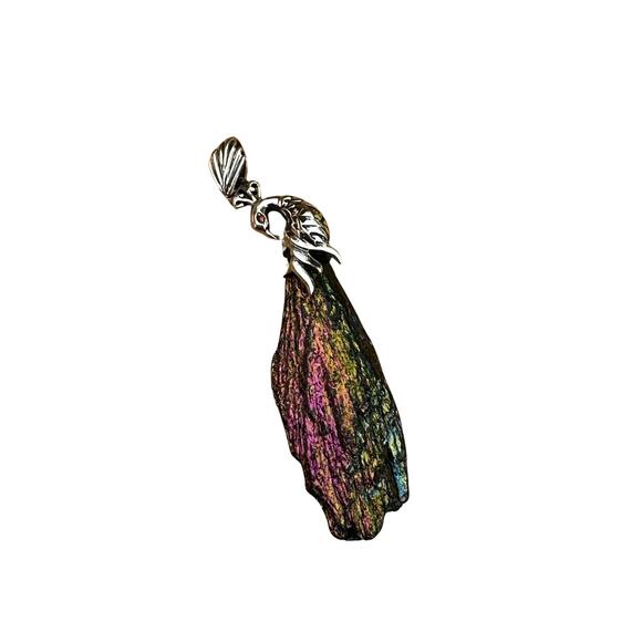 Sterling Silver Peacock Ore Pendant - Picture 2 of 6